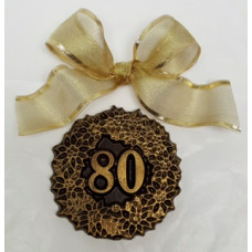 Birthday "80" Chocolate Medallion